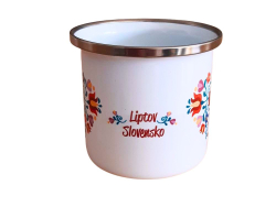 Mal� plechov� hrn�ek s farebn�m ornamentom 