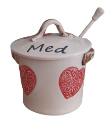 Keramick� n�doba na med Sedmikr�ska � ru�n� v�roba z Liptova